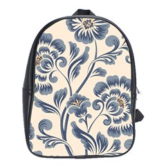 Baatik Print 5 School Bag (xl) by designsbymallika