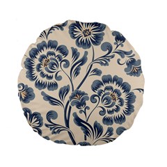 Baatik Print 5 Standard 15  Premium Flano Round Cushions by designsbymallika