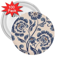 Baatik Print 5 3  Buttons (100 Pack)  by designsbymallika