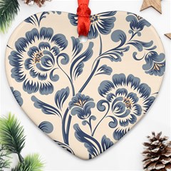 Baatik Print 5 Heart Ornament (two Sides) by designsbymallika