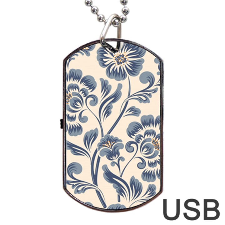 Baatik Print 5 Dog Tag USB Flash (Two Sides)