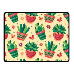 Cactus Love  Fleece Blanket (small) by designsbymallika