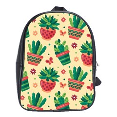 Cactus Love  School Bag (xl) by designsbymallika