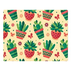 Cactus Love  Double Sided Flano Blanket (large)  by designsbymallika