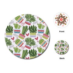 Cactus Love  Playing Cards Single Design (round) by designsbymallika