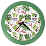 Cactus Love  Color Wall Clock Front