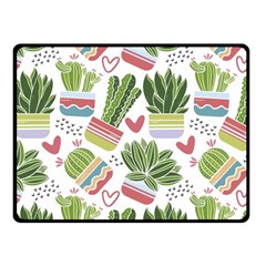 Cactus Love  Fleece Blanket (small) by designsbymallika