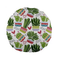 Cactus Love  Standard 15  Premium Round Cushions by designsbymallika