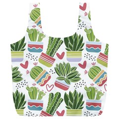 Cactus Love  Full Print Recycle Bag (xl) by designsbymallika