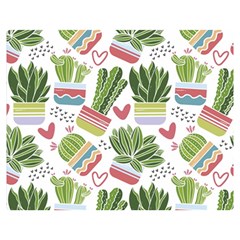 Cactus Love  Double Sided Flano Blanket (medium)  by designsbymallika