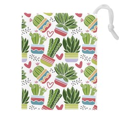 Cactus Love  Drawstring Pouch (4xl) by designsbymallika