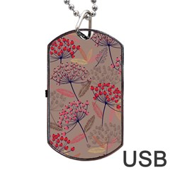 Cherry Love Dog Tag Usb Flash (two Sides) by designsbymallika