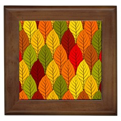 Autumn Leaves Framed Tile by designsbymallika