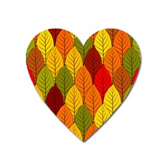 Autumn Leaves Heart Magnet by designsbymallika