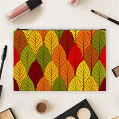 Autumn Leaves Cosmetic Bag (large) by designsbymallika