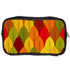 Autumn Leaves Toiletries Bag (one Side) by designsbymallika