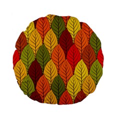 Autumn Leaves Standard 15  Premium Flano Round Cushions by designsbymallika