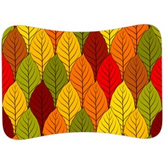 Autumn Leaves Velour Seat Head Rest Cushion by designsbymallika