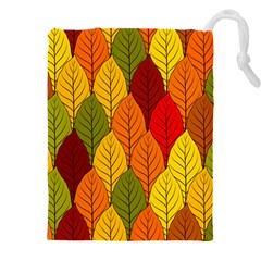 Autumn Leaves Drawstring Pouch (4xl) by designsbymallika