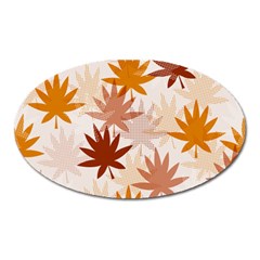 Autumn Leaves Pattern  Oval Magnet by designsbymallika