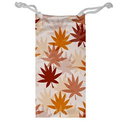 Autumn Leaves Pattern  Jewelry Bag by designsbymallika