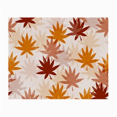 Autumn Leaves Pattern  Small Glasses Cloth (2 Sides) by designsbymallika