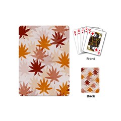 Autumn Leaves Pattern  Playing Cards Single Design (mini) by designsbymallika