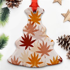 Autumn Leaves Pattern  Ornament (christmas Tree)  by designsbymallika