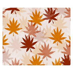 Autumn Leaves Pattern  Double Sided Flano Blanket (small)  by designsbymallika