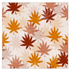 Autumn Leaves Pattern  Large Satin Scarf (square) by designsbymallika