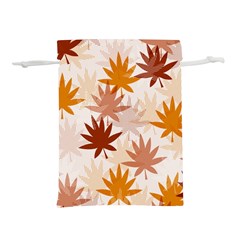 Autumn Leaves Pattern  Lightweight Drawstring Pouch (l) by designsbymallika