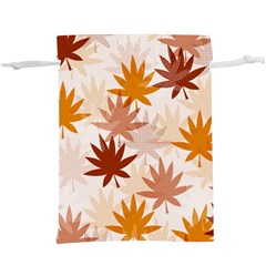 Autumn Leaves Pattern   Lightweight Drawstring Pouch (xl) by designsbymallika