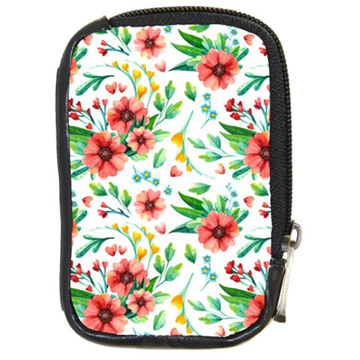 Beautiful Orange Flowers Compact Camera Leather Case