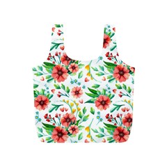 Beautiful Orange Flowers Full Print Recycle Bag (s) by designsbymallika