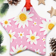 Sunflower Love Star Ornament (two Sides) by designsbymallika