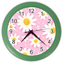 Sunflower Love Color Wall Clock by designsbymallika