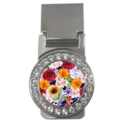 Watercolor Print Floral Design Money Clips (cz)  by designsbymallika