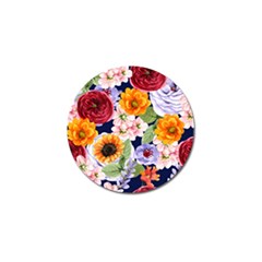 Watercolor Print Floral Design Golf Ball Marker by designsbymallika