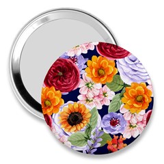 Watercolor Print Floral Design 3  Handbag Mirrors by designsbymallika