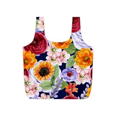 Watercolor Print Floral Design Full Print Recycle Bag (s) by designsbymallika