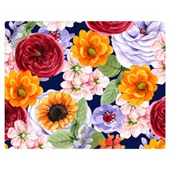 Watercolor Print Floral Design Double Sided Flano Blanket (medium)  by designsbymallika