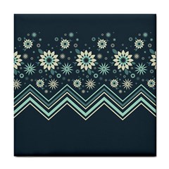 Floral-geometric  Ornament Tile Coaster by FloraaplusDesign