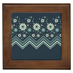 Floral-geometric  Ornament Framed Tile by FloraaplusDesign