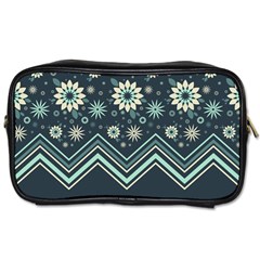 Floral-geometric  Ornament Toiletries Bag (one Side) by FloraaplusDesign