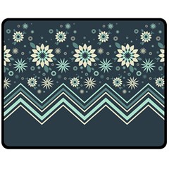 Floral-geometric  Ornament Fleece Blanket (medium)  by FloraaplusDesign