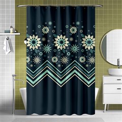 Floral-geometric  Ornament Shower Curtain 48  X 72  (small)  by FloraaplusDesign