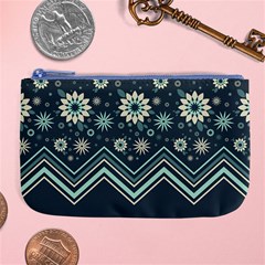 Floral-geometric  Ornament Large Coin Purse by FloraaplusDesign