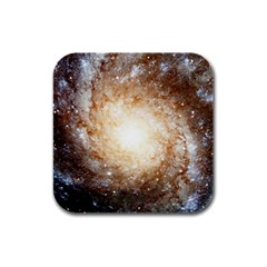 Galaxy Space Rubber Square Coaster (4 Pack)  by Sabelacarlos