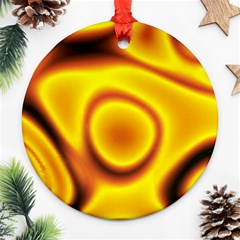 Golden Honey Round Ornament (two Sides)