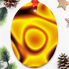 Golden Honey Oval Ornament (two Sides)